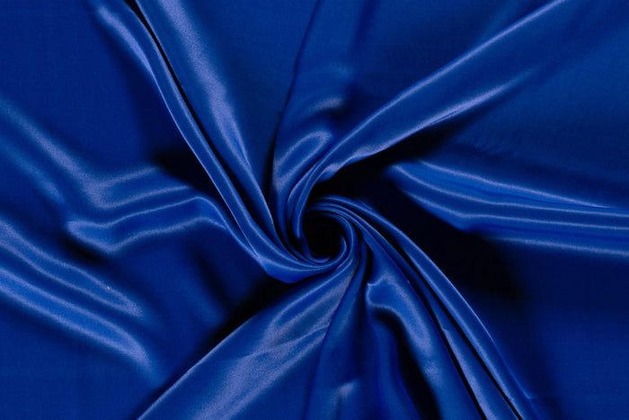 Viskose-Satinstoff in Royal blau 