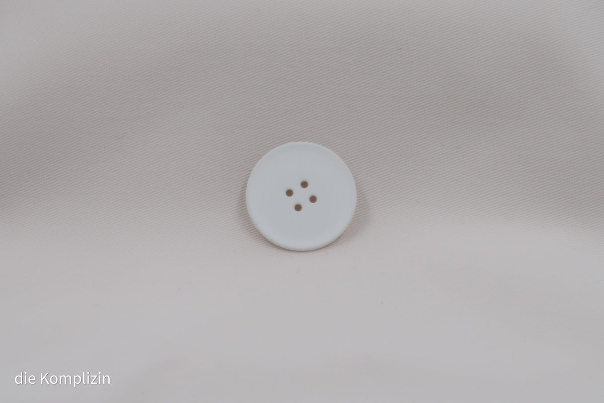 4 Loch Knopf I Weiß I 25mm - die Komplizin